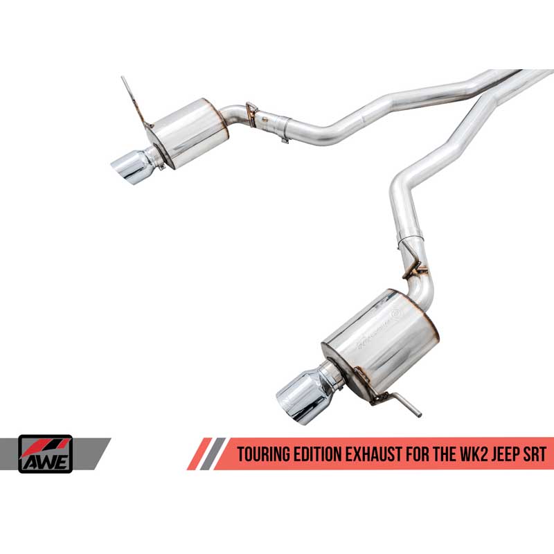 AWE Tuning | Touring Cat-Back Exhaust Black Tips - Grand Cherokee 6.4L 2014-2021