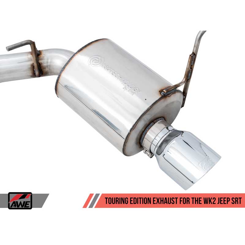 AWE Tuning | Touring Cat-Back Exhaust Black Tips - Grand Cherokee 6.4L 2014-2021