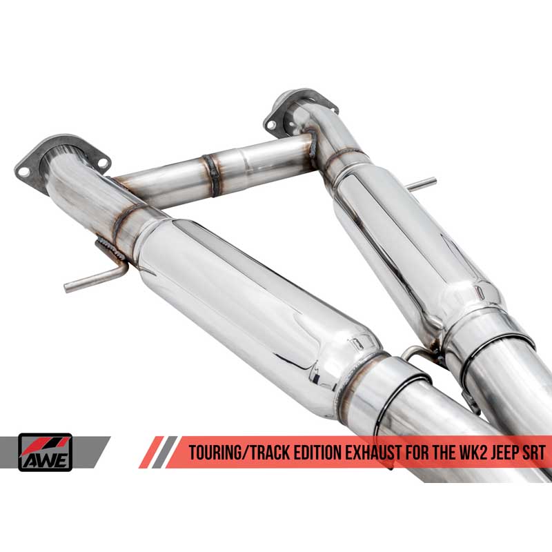 AWE Tuning | Touring Cat-Back Exhaust Black Tips - Grand Cherokee 6.4L 2014-2021
