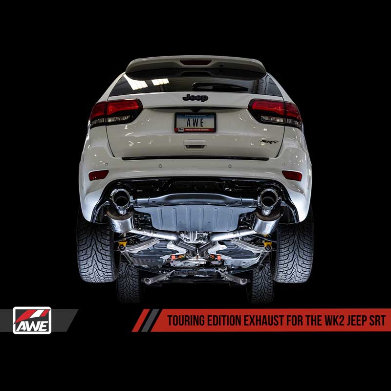 AWE Tuning | Touring Cat-Back Exhaust Black Tips - Grand Cherokee 6.4L 2014-2021