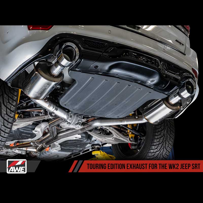AWE Tuning | Touring Cat-Back Exhaust Black Tips - Grand Cherokee 6.4L 2014-2021