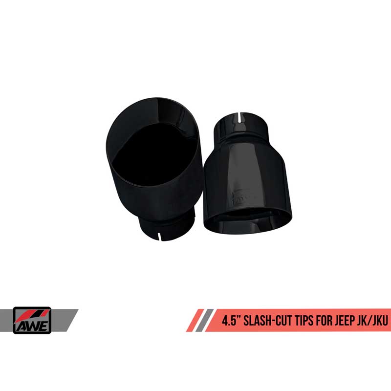 AWE Tuning | Tread Axle-Back Exhaust Black Tips - Wrangler (JK) 3.6L 2012-2018