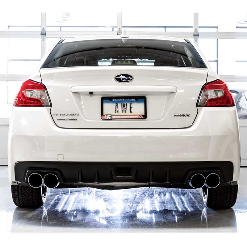 AWE Tuning | Touring Cat-Back Exhaust Chrome Tips - WRX 2.0T 2015-2021