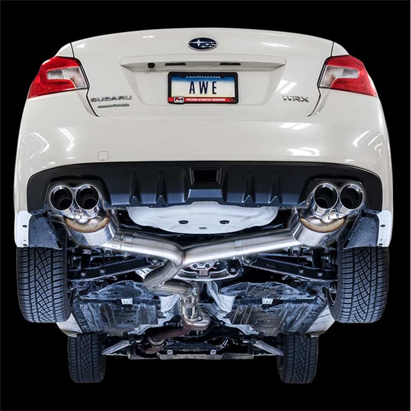 AWE Tuning | Touring Cat-Back Exhaust Chrome Tips - WRX 2.0T 2015-2021