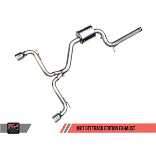 AWE Tuning | Track Cat-Back Exhaust Chrome Tips - GTI 2.0T 2015-2017