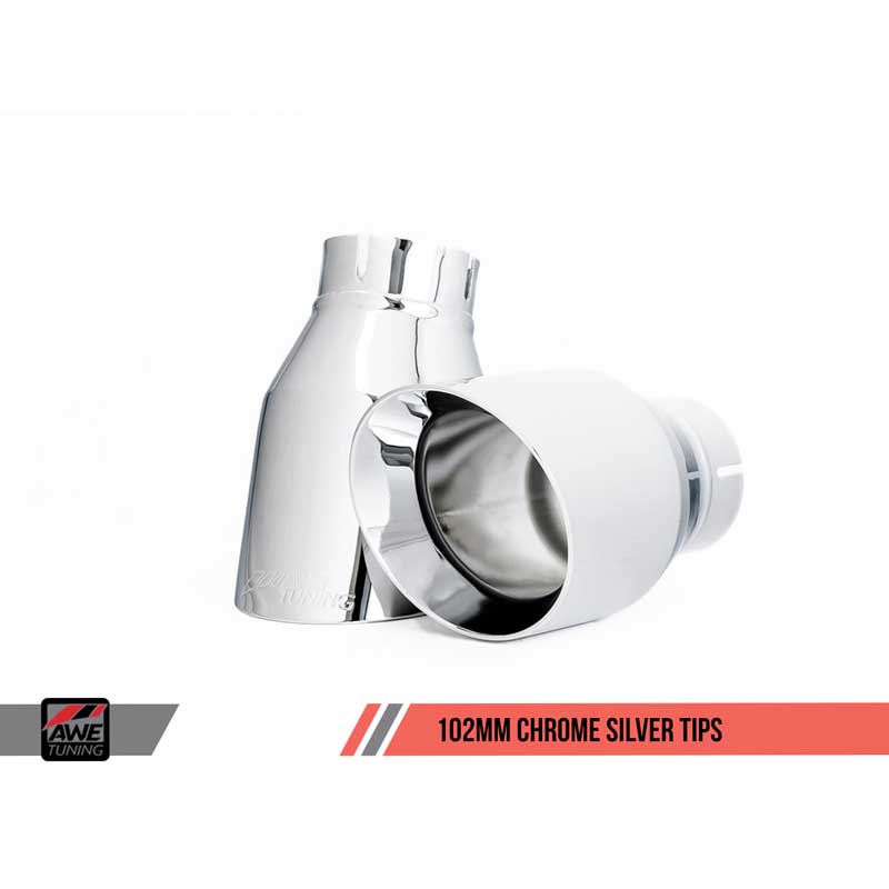AWE Tuning | Track Cat-Back Exhaust Chrome Tips - GTI 2.0T 2015-2017