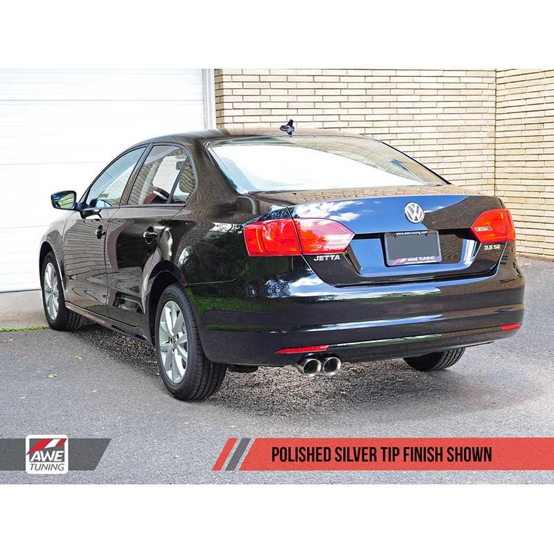 AWE Tuning | Track Cat-Back Exhaust Chrome Tips - Jetta 2.5L 2011-2013