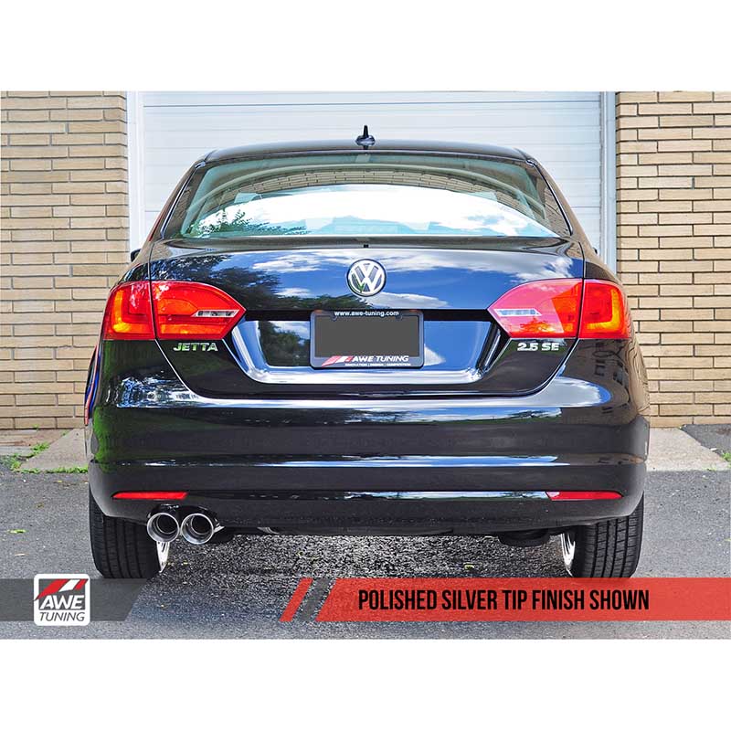 AWE Tuning | Track Cat-Back Exhaust Chrome Tips - Jetta 2.5L 2011-2013