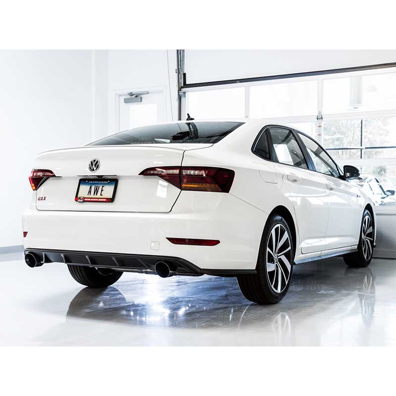 AWE Tuning | Track Cat-Back Non-Resonated Exhaust Chrome Tips - Jetta 2.0T 2019-2021