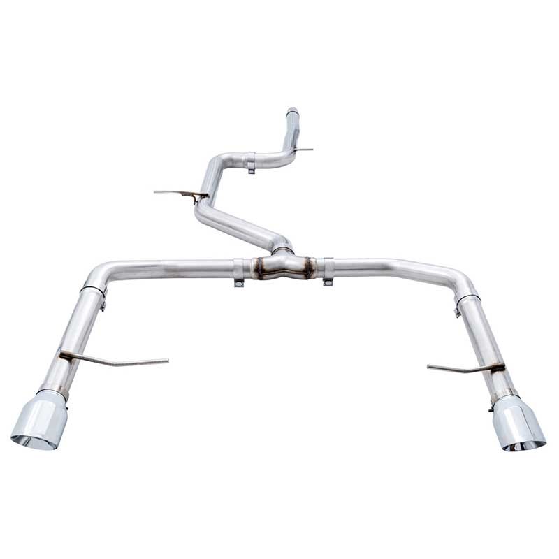 AWE Tuning | Track Cat-Back Non-Resonated Exhaust Chrome Tips - Jetta 2.0T 2019-2021