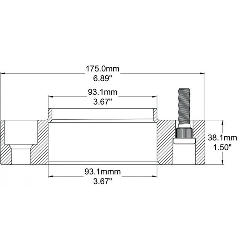 COYOTE | Wheel Spacer 38.1mm / 93.10mm / 6x139.7 / 12x1.5