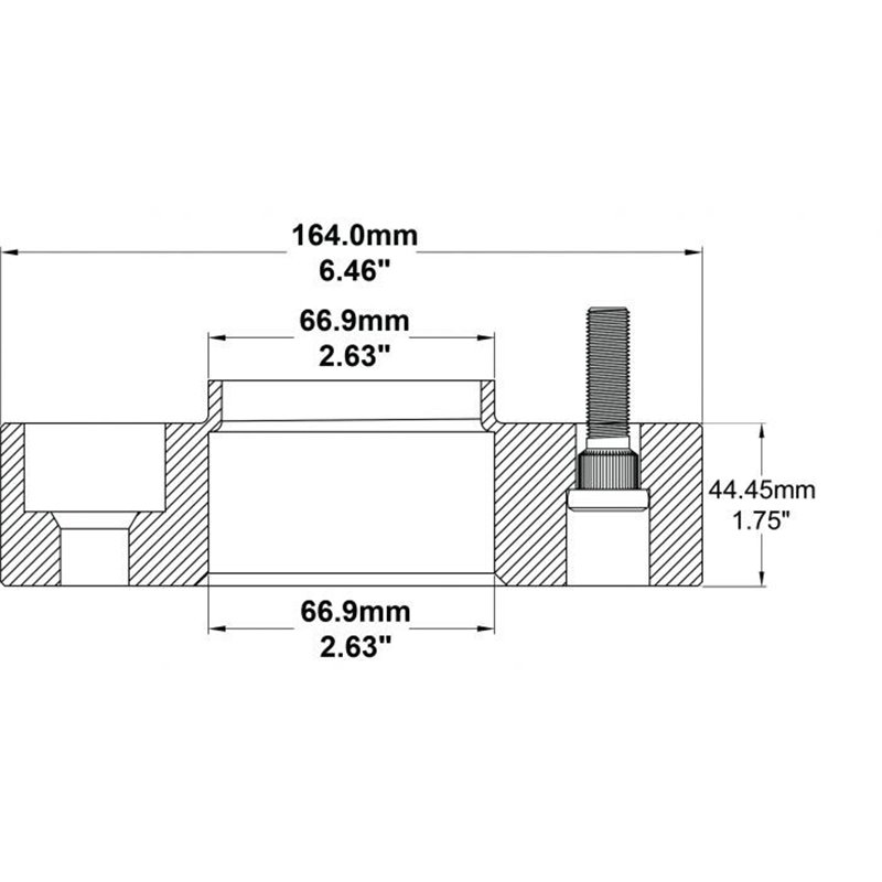 COYOTE | Wheel Spacer 44.45mm / 66.9mm / 6x120mm / 14x1.5