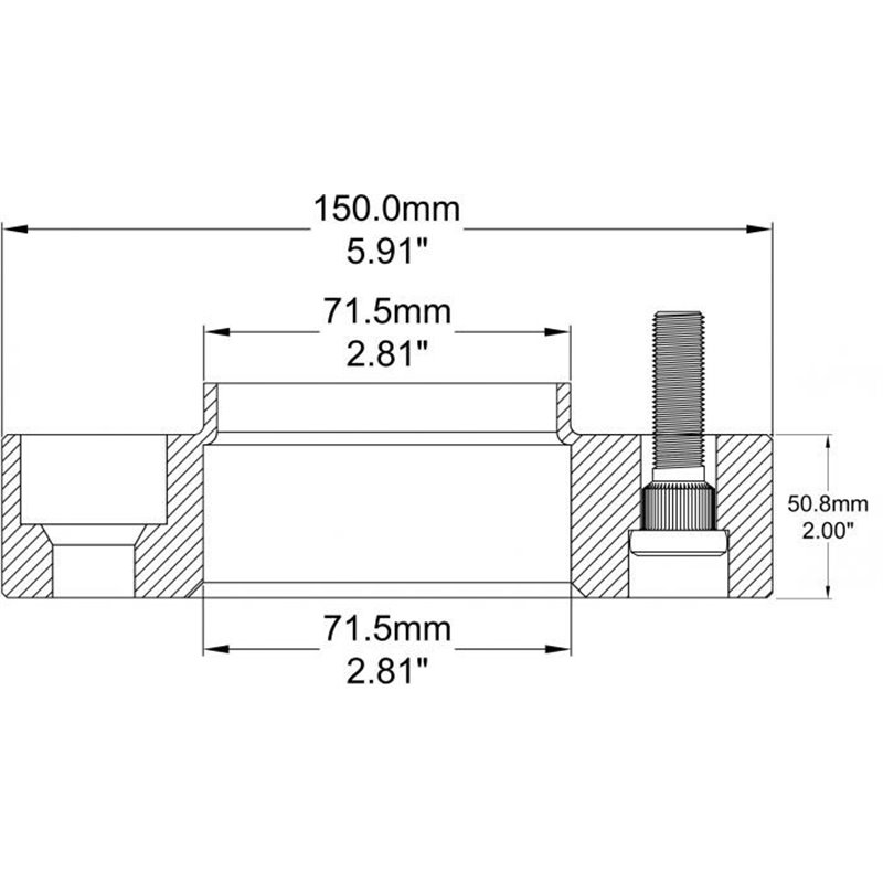 COYOTE | Wheel Spacer 50.8mm / 70.5mm / 5x114.3mm / 14x1.5