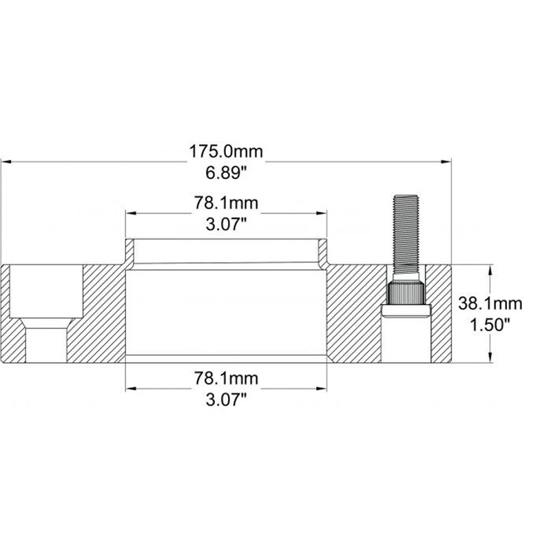 COYOTE | Wheel Spacer 38.1mm / 78.1mm / 6x139.7 / 14X1.5