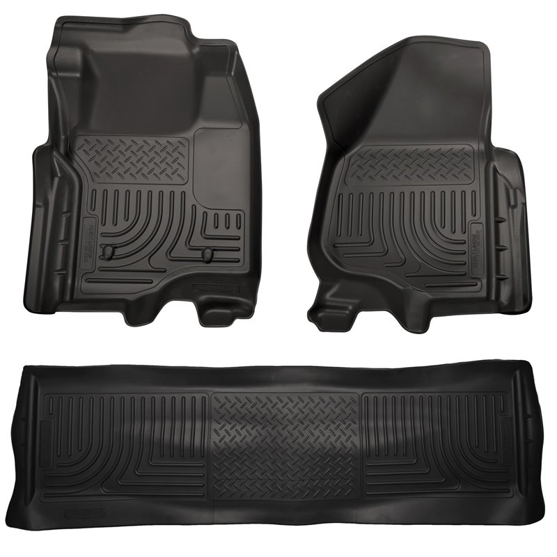 Husky Liners | Tapis Avant & Arr. -F250-F350 (crew cab) 2011-2012 - F-250 / F-350 6.2L / 6.7L 2011-2012