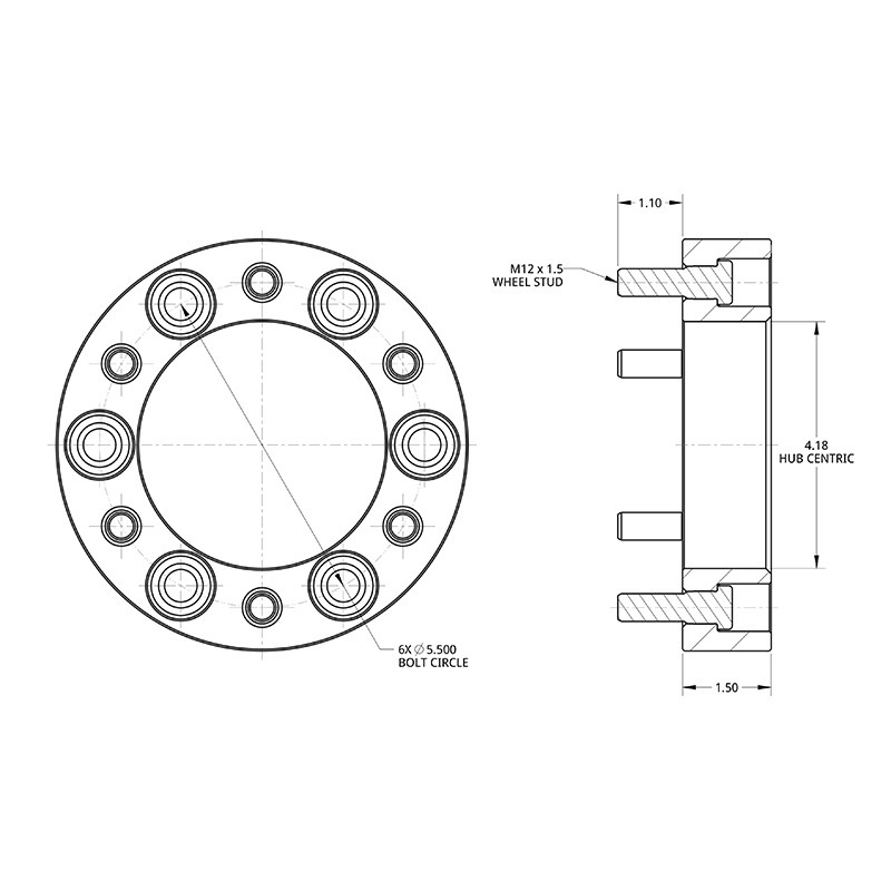 SPIDERTRAX | Wheel Spacer 1.5in - FJ Cruiser / Tacoma / 4Runner 07-14