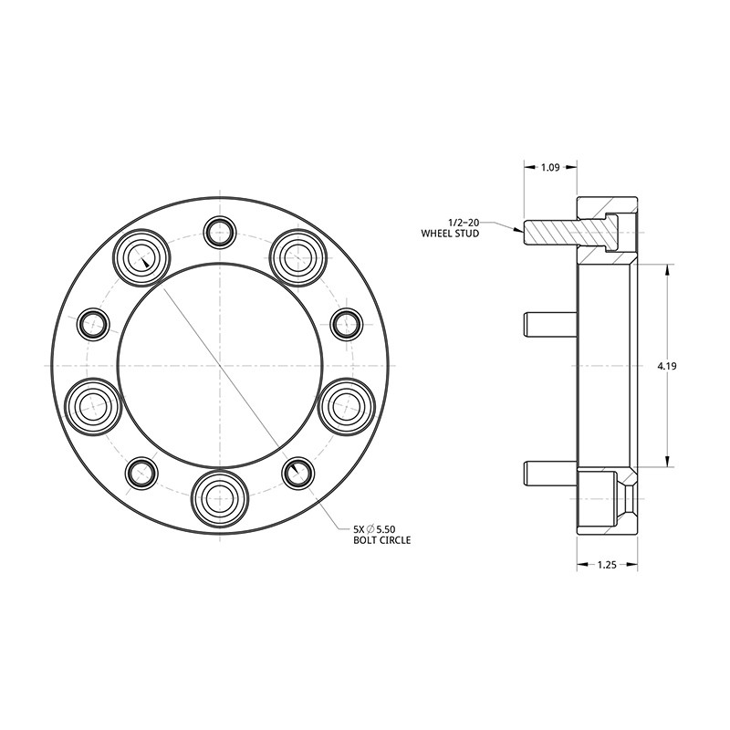 SPIDERTRAX | Wheel Spacer 1.25in - JEEP CJ / Bronco / F-150