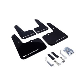 RallyArmor | Mud flap White logo - Veloster 12-18