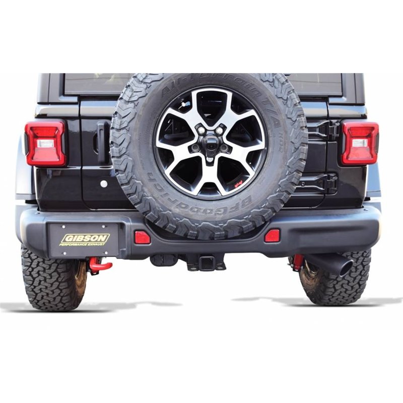 Gibson | Black Elite Cat-Back Single Exhaust Black Ceramic