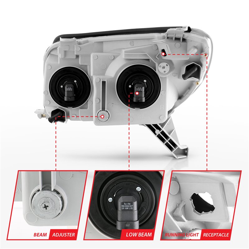 ANZO | Crystal Headlight Set - 4Runner 4.0L / 4.7L 2003-2005