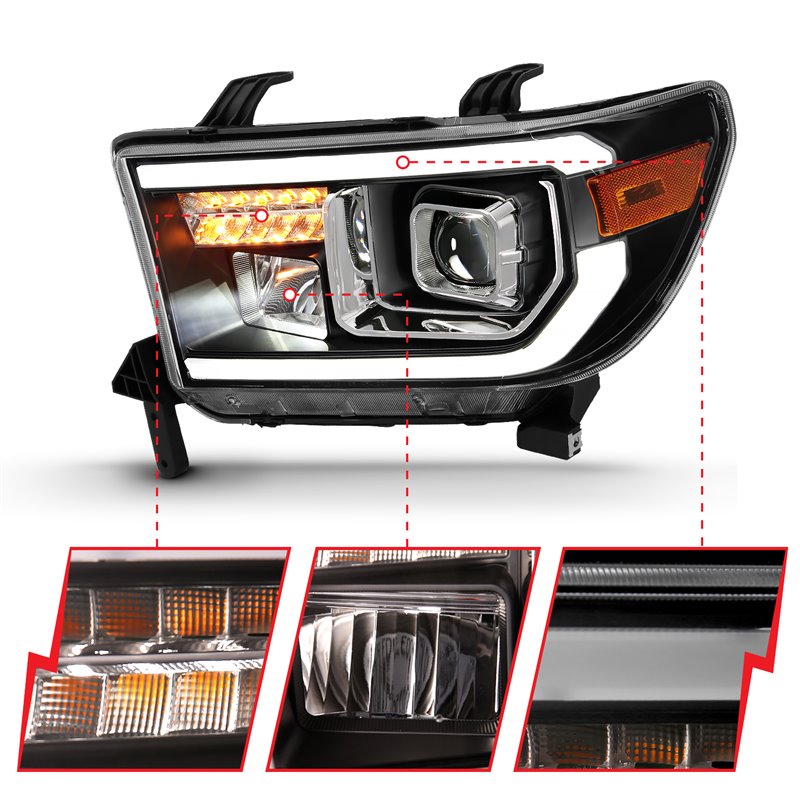 ANZO | Projector Headlight Set - Sequoia / Tundra 2007-2017