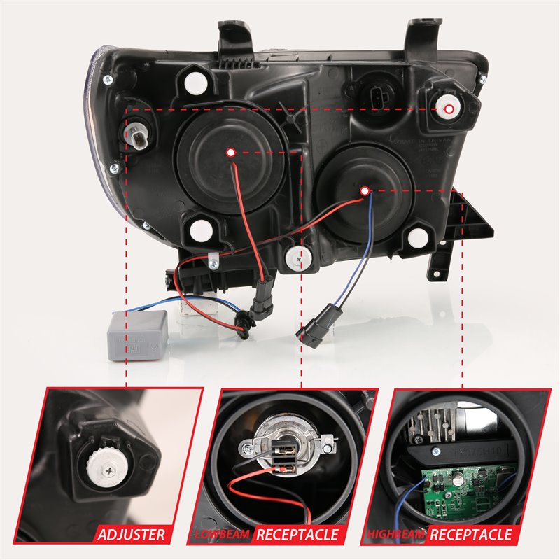 ANZO | Projector Headlight Set - Sequoia / Tundra 2007-2017