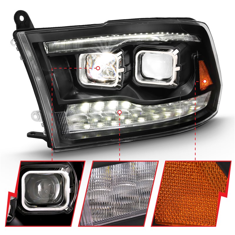 ANZO | LED Projector Headlight - Ram 1500 / Classic / 2500 / 3500 2009-2023