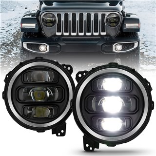ANZO | LED Projector Headlight - Gladiator / Wrangler (JL) 2018-2023