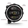 ANZO | LED Projector Headlight - Gladiator / Wrangler (JL) 2018-2023