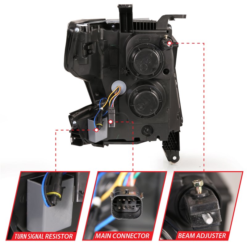 ANZO | LED Crystal Headlight - Suburban / Tahoe 5.3L / 6.2L 2015-2020