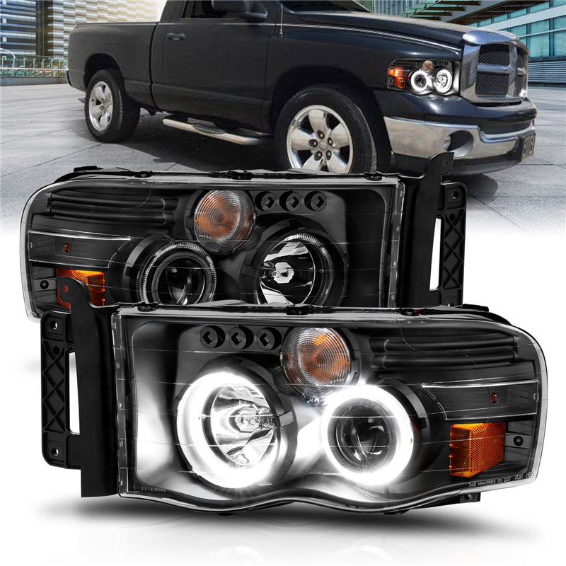 ANZO | Projector Headlight Set w/Halo - Ram 1500 / 2500 / 3500 2002-2005