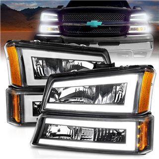 ANZO | Crystal Headlight Set - Chevrolet 2003-2007