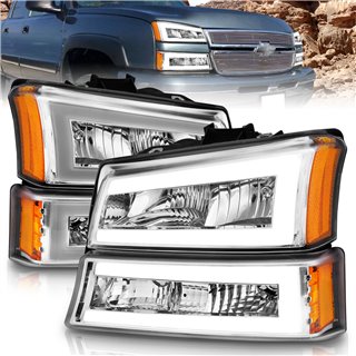 ANZO | Crystal Headlight Set - Chevrolet 2003-2007