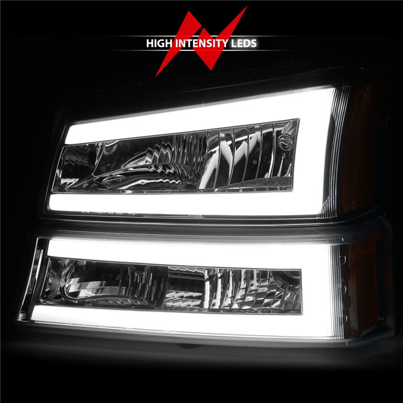 ANZO | Crystal Headlight Set - Chevrolet 2003-2007