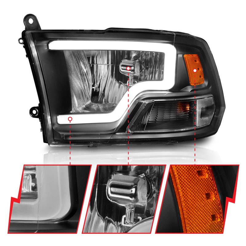 ANZO | Crystal Headlight Set - Ram 1500 / Classic / 2500 / 3500 2009-2023