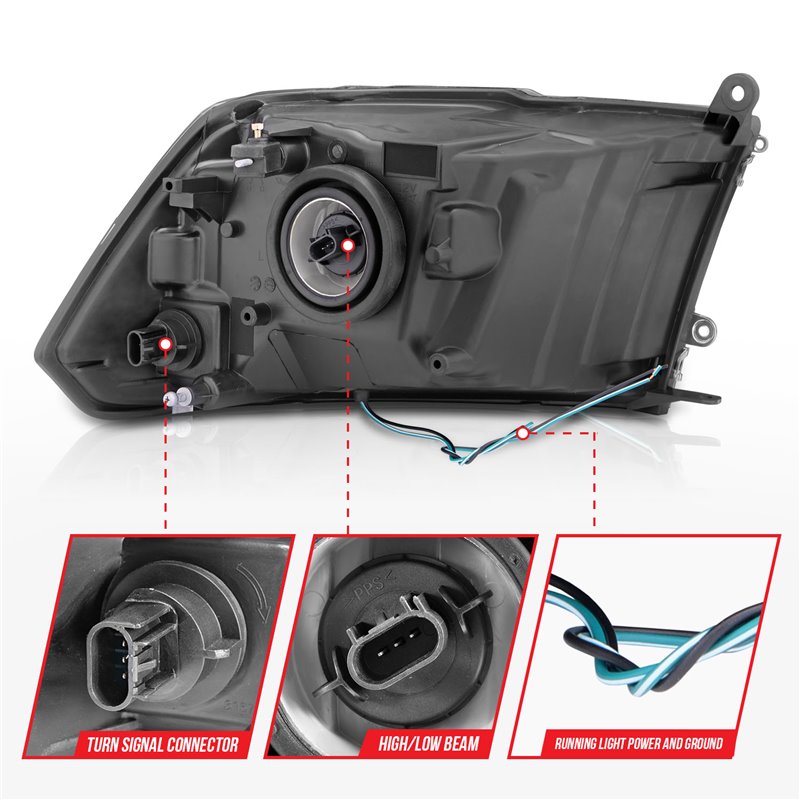 ANZO | Crystal Headlight Set - Ram 1500 / Classic / 2500 / 3500 2009-2023