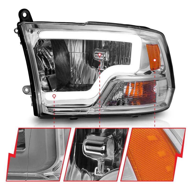 ANZO | Crystal Headlight Set - Ram 1500 / Classic / 2500 / 3500 2009-2023