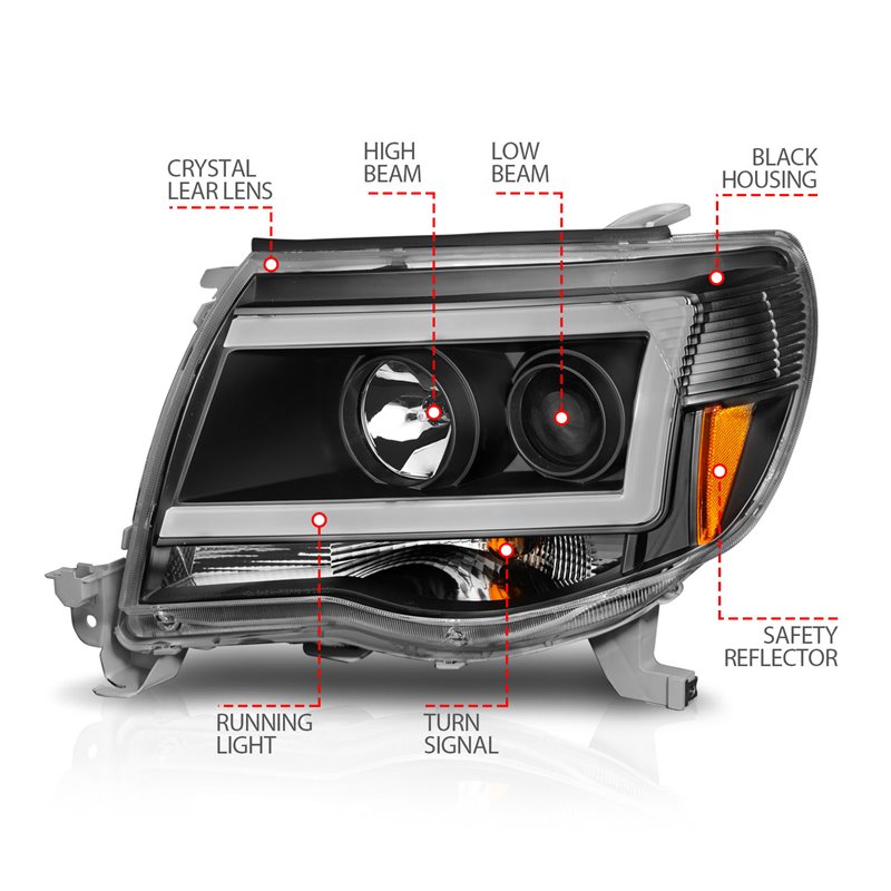 ANZO | Projector Headlight Set - Tacoma 2.7L / 4.0L 2005-2011