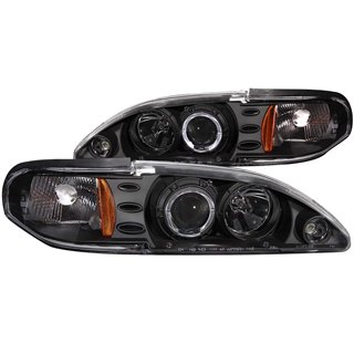 ANZO | Projector Headlight Set w/Halo - Mustang 1994-1998