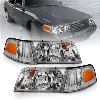 ANZO | Crystal Headlight Set - Crown Victoria 4.6L 1998-2011