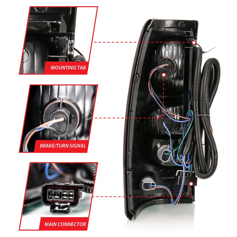 ANZO | Tail Light Assembly - Chevrolet 2004-2007