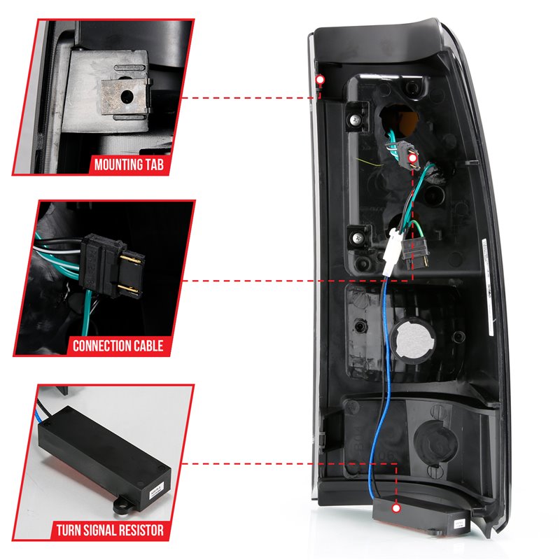 ANZO | Tail Light Assembly - Chevrolet / GMC 2000-2007