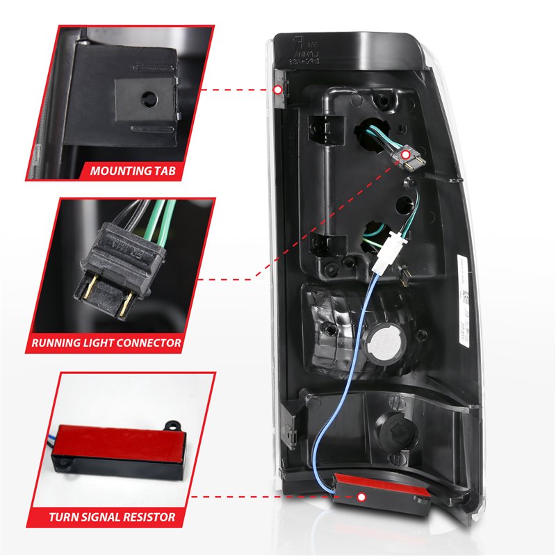 ANZO | Tail Light Assembly - Silverado 1500 / Classic / 2500 HD 2003-2007