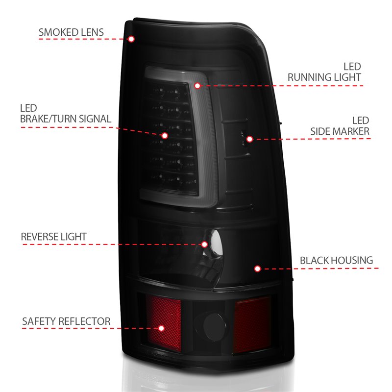 ANZO | Tail Light Assembly - Silverado 1500 / Classic / 2500 HD 2003-2007