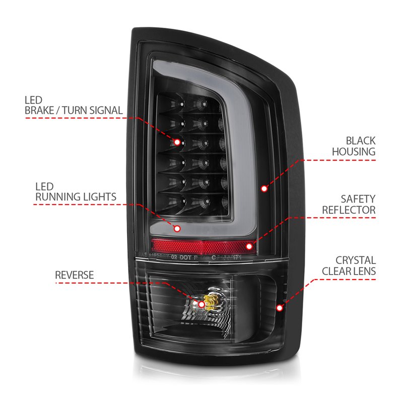 ANZO | Tail Light Assembly - Ram 1500 / 2500 / 3500 2002-2006