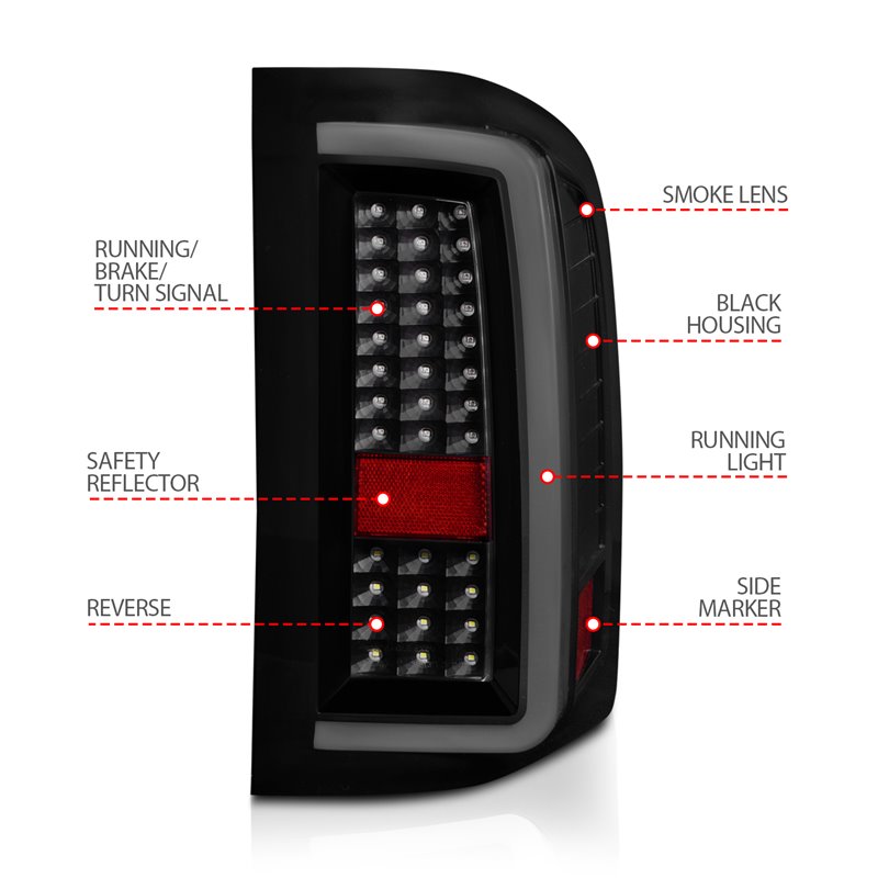 ANZO | Tail Light Assembly - Silverado 1500 / 2500 HD / 3500 HD 2008-2013