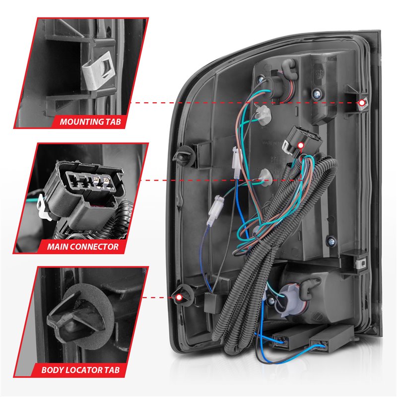 ANZO | Tail Light Assembly - Silverado 1500 / 2500 HD / 3500 HD 2008-2013