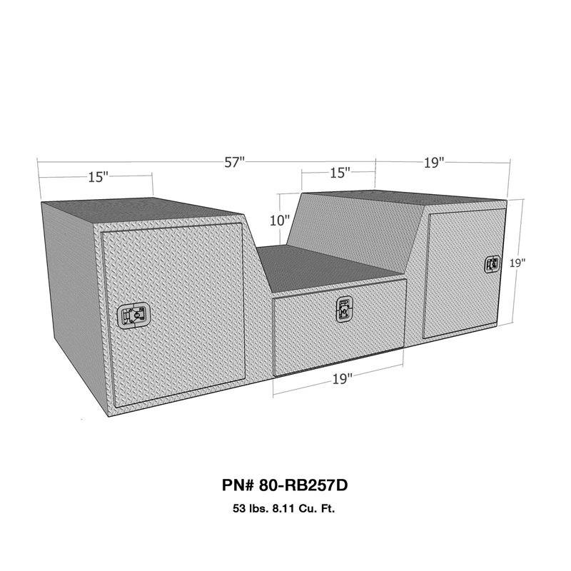 Westin Automotive | Brute V Shape Goose Neck Tool Box
