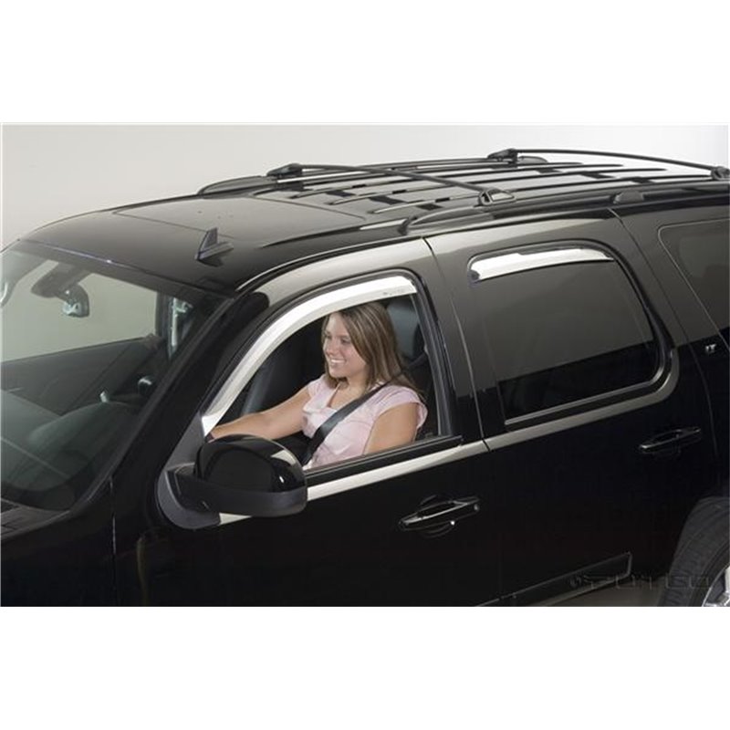 Putco | Element Chrome Window Visor In Channel - Tahoe / Yukon 2007-2014
