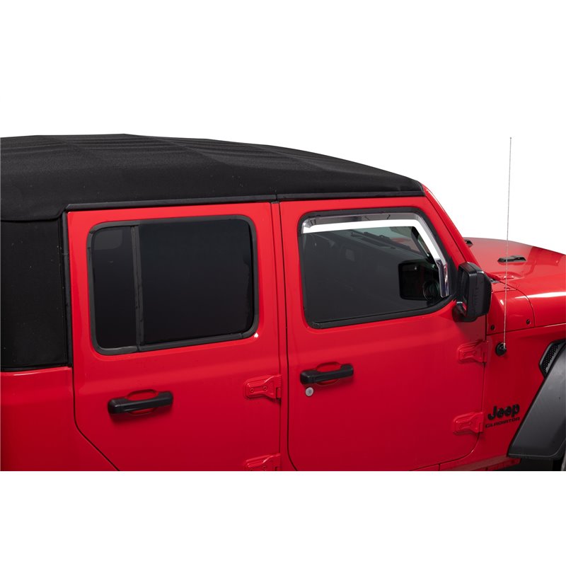 Putco | Element Chrome Window Visor Tape On - Gladiator / Wrangler (4xe) / Wrangler (JL) 2018-2022